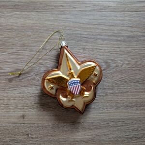 Boy Scouts of America Christmas Ornament hand painted glass